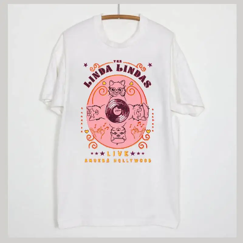 Banda The Linda Lindas Live At Amoeba Camiseta de algodão Al549