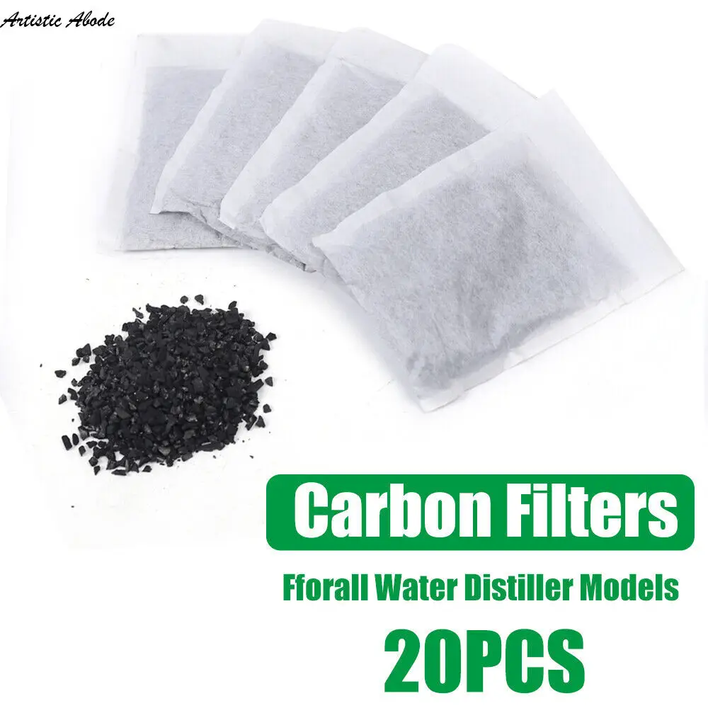 20× Pure Distillate Ears ActivAted Carbon Filter Packs For De Stillier Clean Water Remove Compound