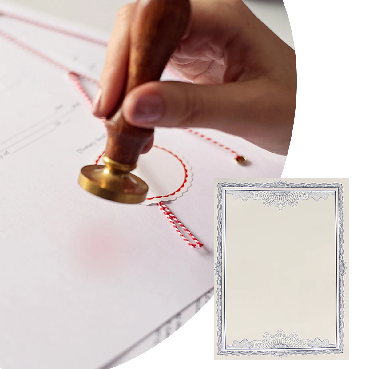 

A4 Paper Core 12K Blank Certificate Pages Offset Material Safe Writing Printing Horizontal
