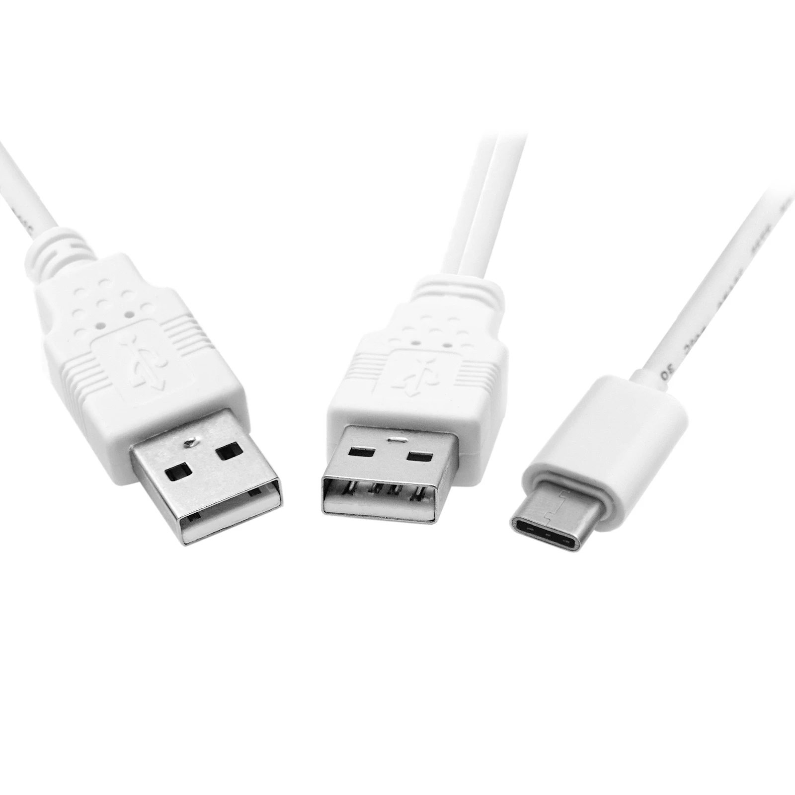 Kabel USB 3.1 typ C USB-C do podwójnego typu USB2.0-męski dodatkowa moc kabel danych Y do telefonu komórkowego i dysku twardego