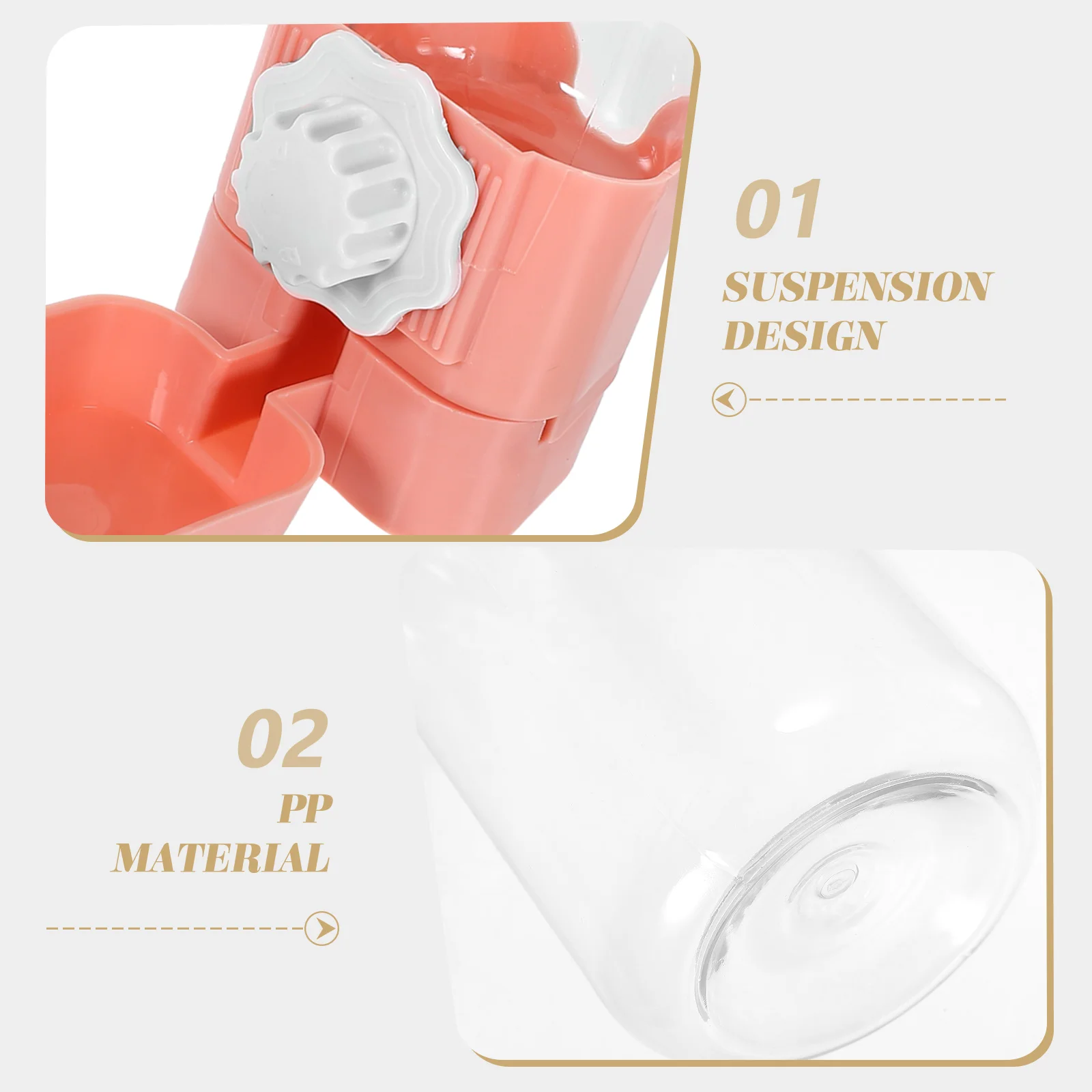 

Pet Rabbit Drinker Water Bottle Automatic Dispenser Pink Hamster for Rabbits