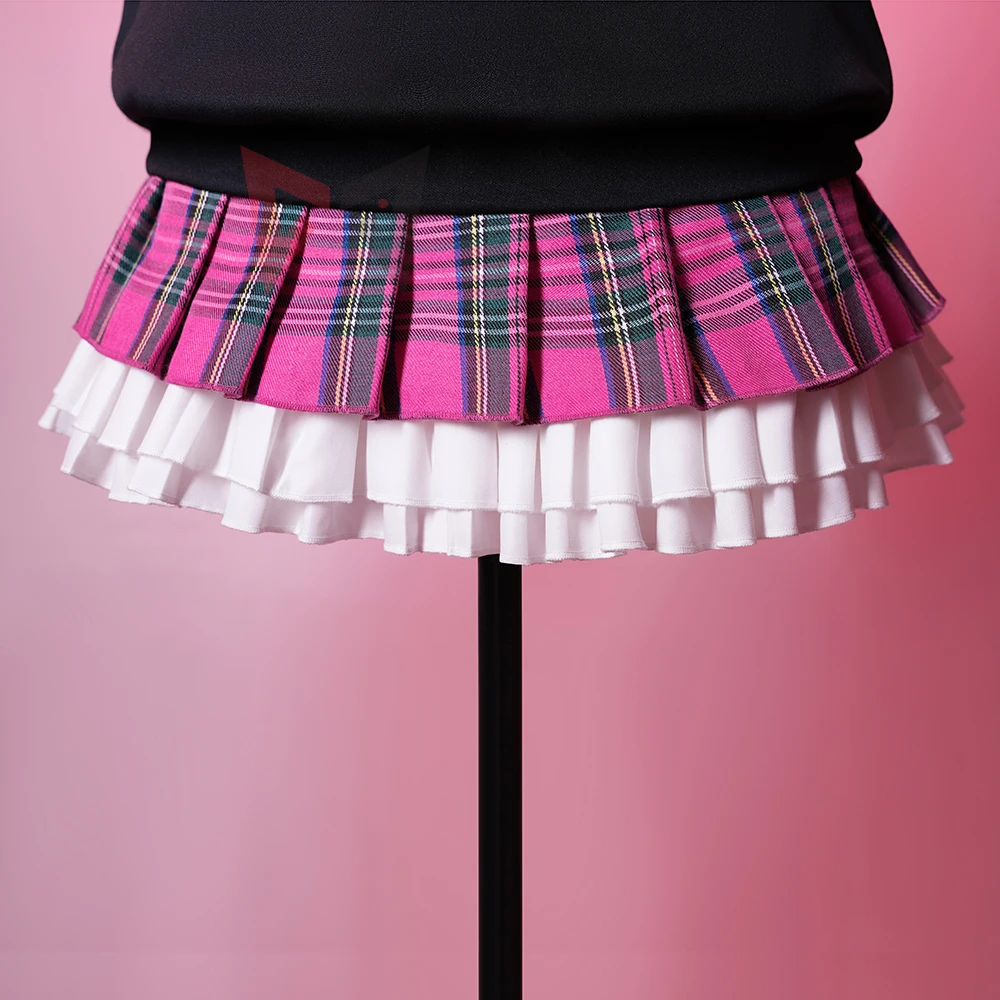 Nieuwe Kagamineng Rin Cosplay Kostuum Shirt Rok Ketting Voor Game Party Custom Made