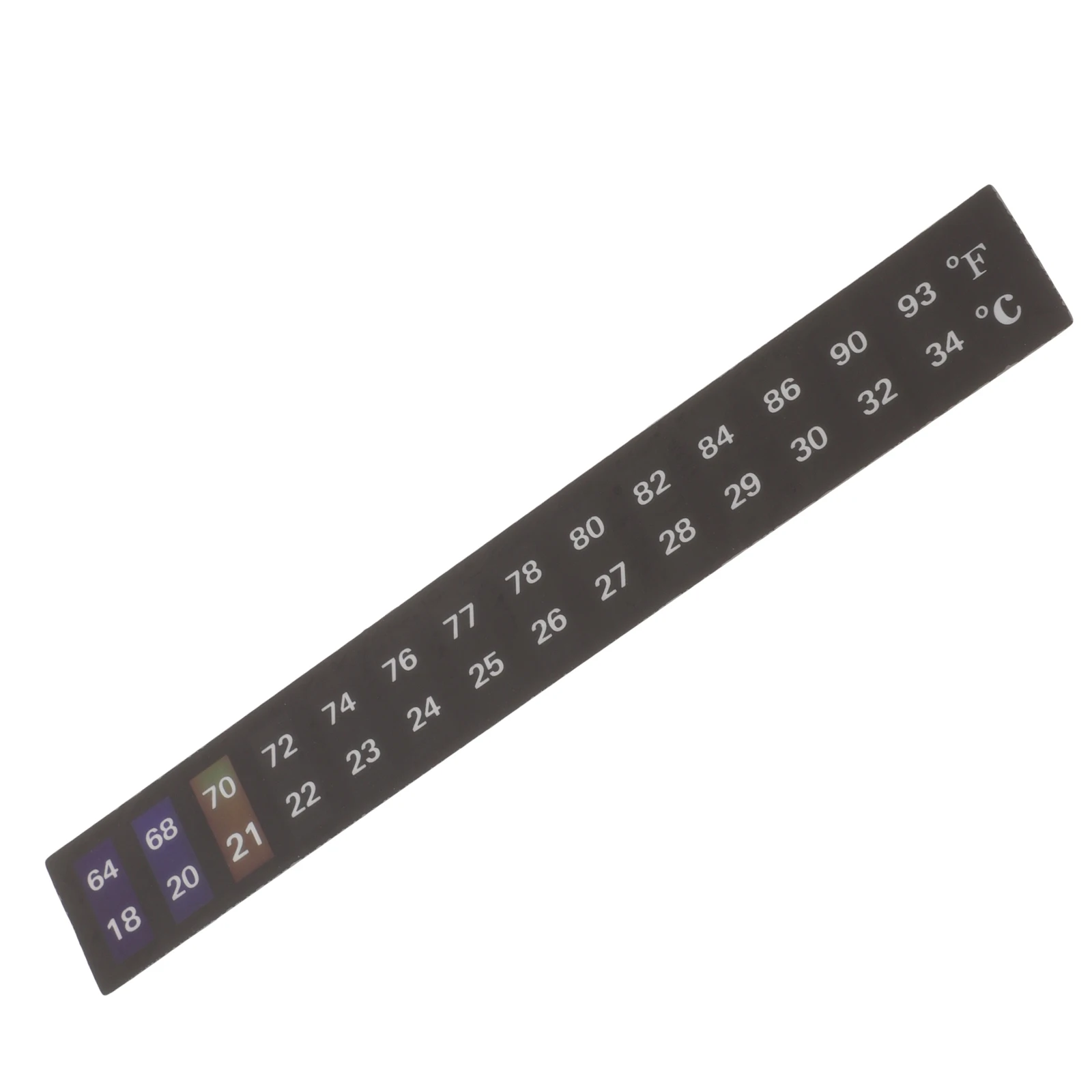 

LCD Temperature Sticker 18-34 Degree Horizontal Thermometer Strip for Fish Tank Aquarium Easy Use Color Change Digital Pet Betta