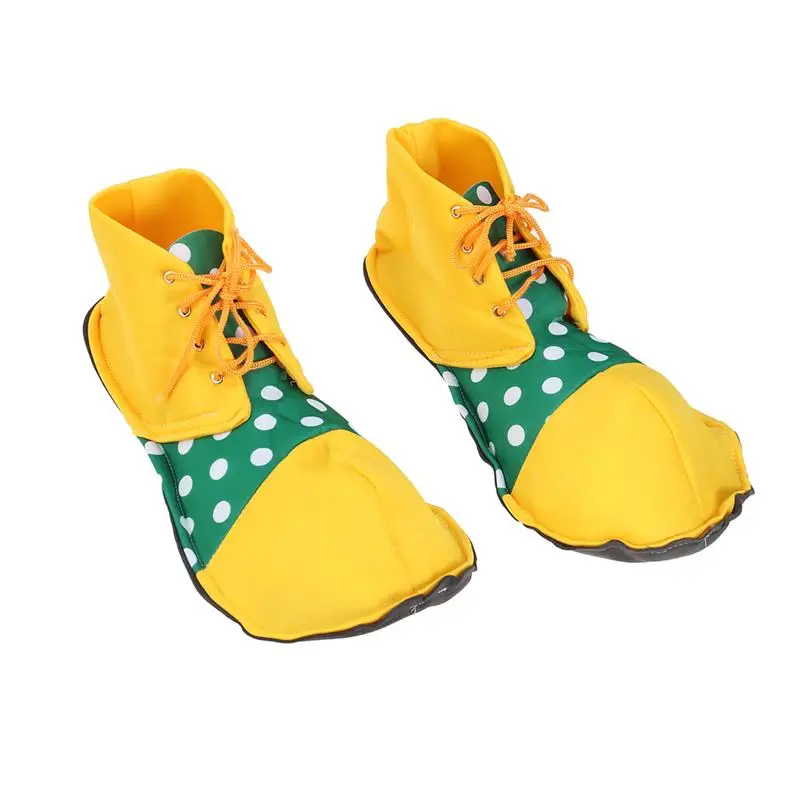 Adult Clown Shoes Costume Halloween Red Yellow Circus Play Role Masquerade Costumes Carnival Men Cosplay Prop Shoes