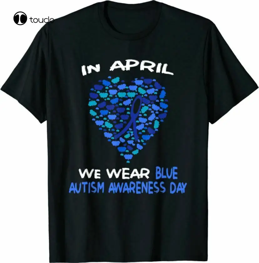 Autism Awareness Day We Wear Blue In April Autism Warriors T-Shirt Hot New womens t shirt