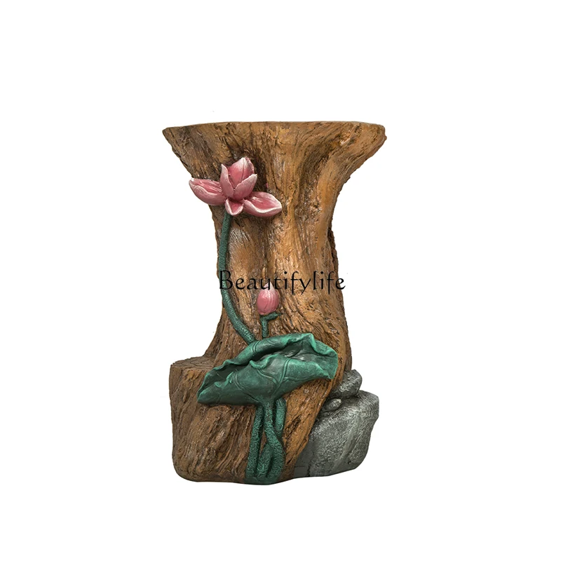 

Flower shelf living room floor-to-ceiling indoor household balcony shelf rockery flowing water ornament fish tank green dill