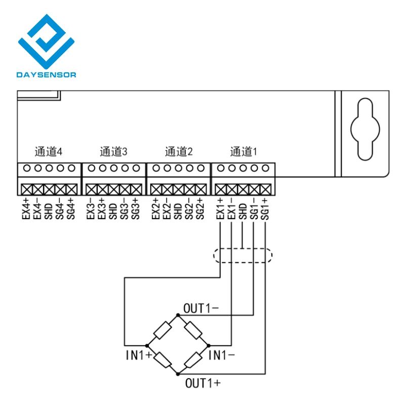 8 قناة 16 قناة قيمة القوة اكتساب وزنها خلية تحميل RS485 إيثرنت الاتصالات مكبر صوت أحادي الارسال #5