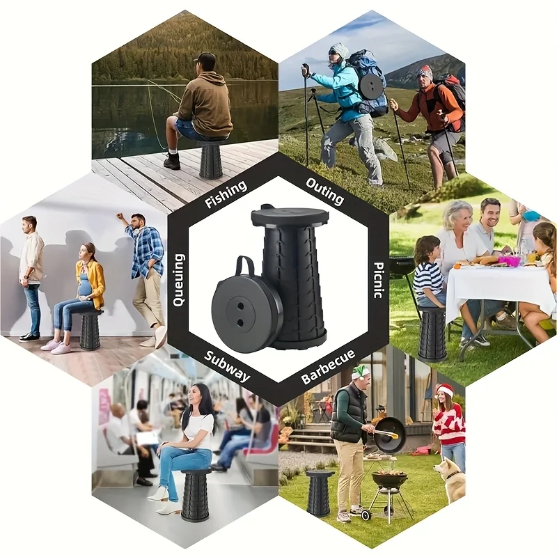 كرسيان قابلين للطي، كراسي محمولة مطورة، مناسبة للتخييم وصيد الأسماك والمشي لمسافات طويلة - كراسي قابلة للطي بمقابض، قابلة للتمديد #3