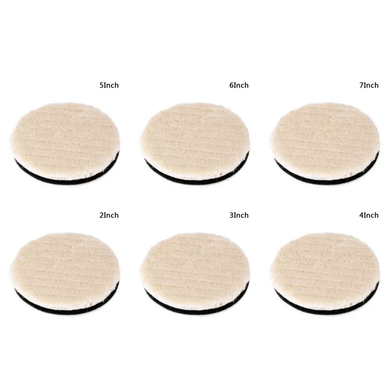 2/3/4/5/6/7 Inches Woolen Buffing Sponge Polishing Pad For Car Auto Polisher Anti-Scratch Anti-corro-sion Anti-aging Anti-deform