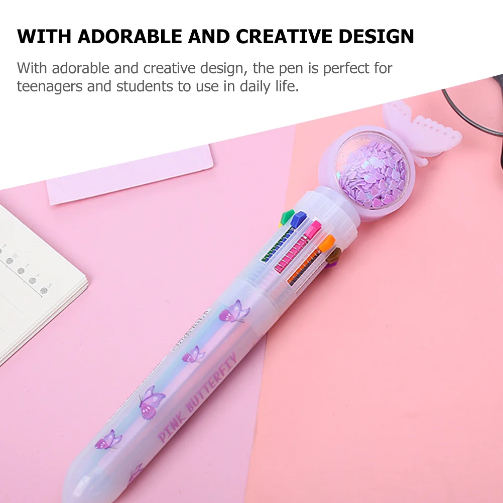 

8 шт. портативные ручки для рисования, шариковая ручка с блестками, кавайный дизайн, бытовая ручка для письма, аксессуары для студентов