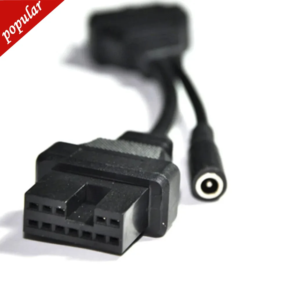 2023 OBD Adapter For Mitsubishi Outlander L200 ASX Pajero 12Pin To 16 Pin OBD2 Diagnostic Cable Car Diagnostic Tool