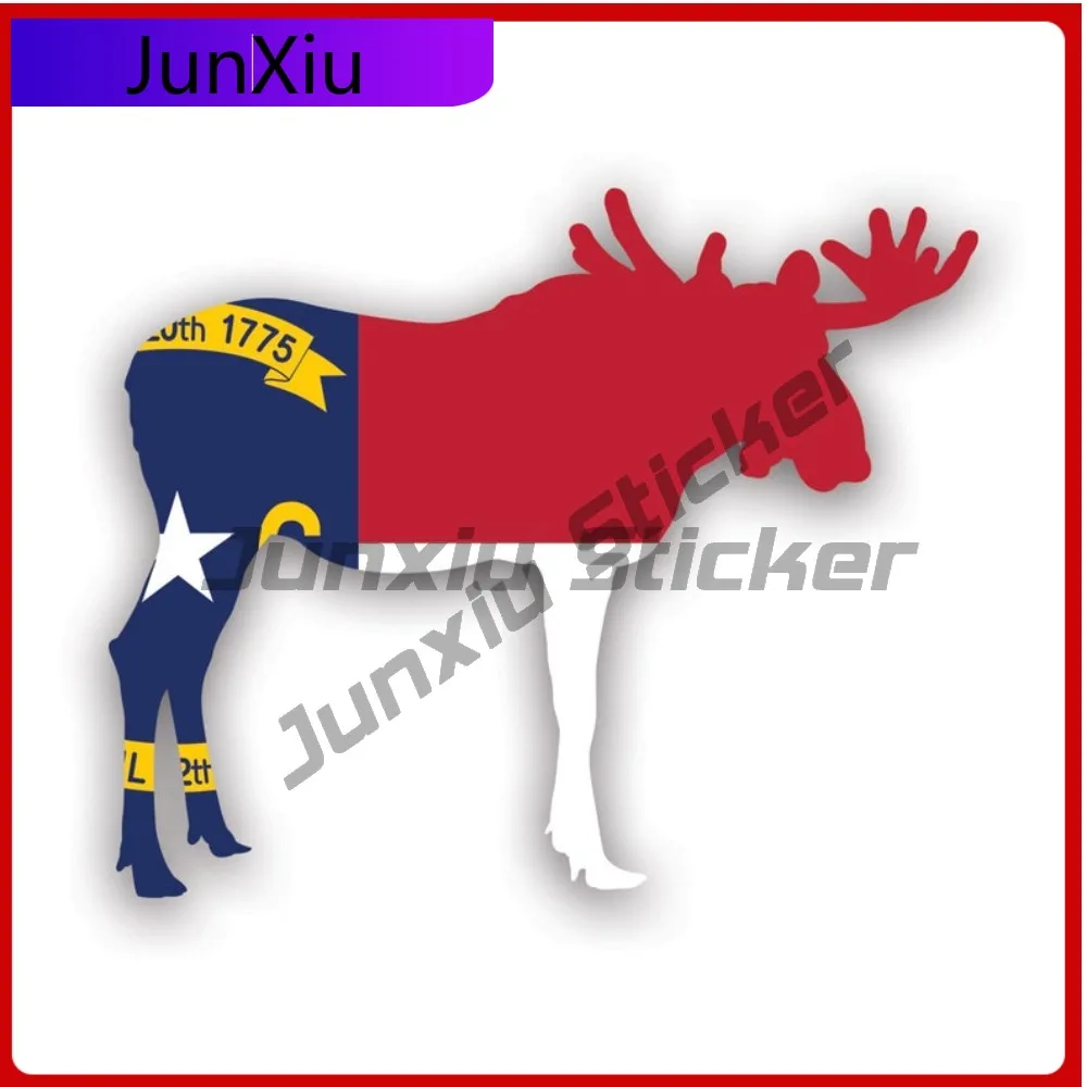 

North Carolina Moose Waterproof Scratch Resistant Sport For Bumper Motorcycle Car Window Easy To Remove Self Adhesive Decor