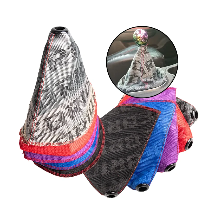 

Linen Universal Shift Boot Cover with Print + Racing Style Shift Knob Collar
