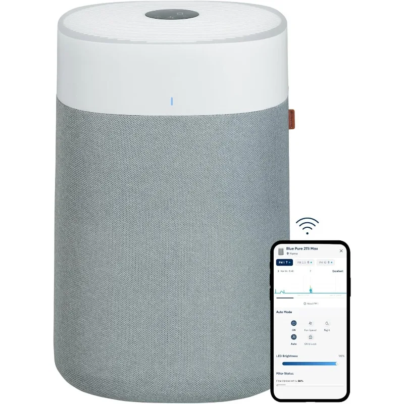 BLUEAIR-Purificateurs d'air intelligents pour grandes pièces, nettoyage, 3,048 pieds carrés en une heure, HEPASILENT, maison, animaux domestiques, allergies, compilé