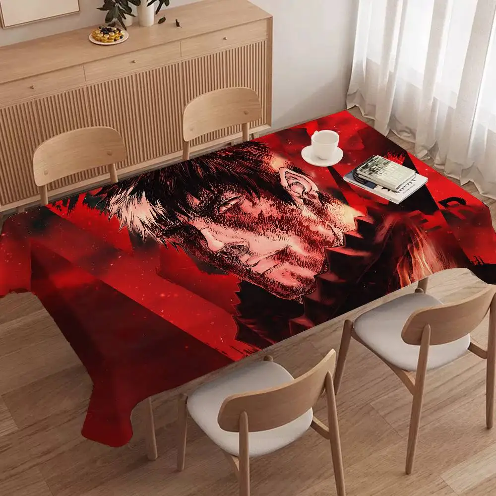 Anime Berserk Waterproof and Oil-proof Tablecloth Bedside Table Dustproof Decorative Cloth Living Coffee Tablecloth