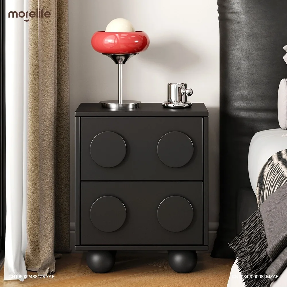 

American Style Light Luxury Retro Bedside Table Creative Sofa Edge Cabinet French Modern Minimalist Bedroom Bedside Cabinets K01