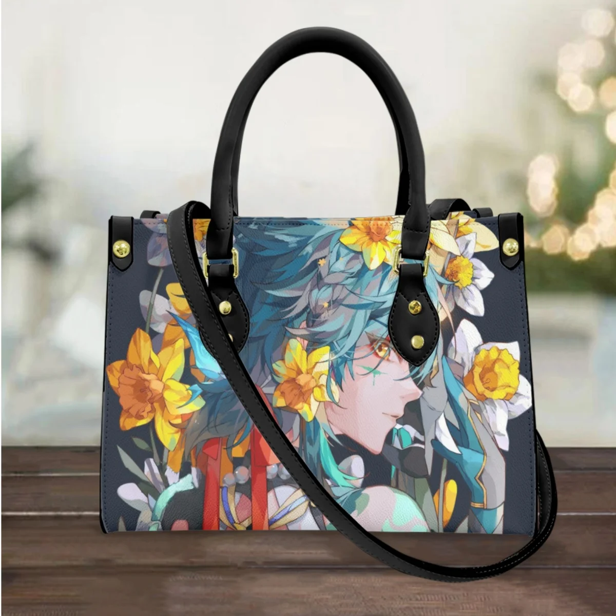 

FORUDESIGNS Leather Handbags Luxury Fashion Fantasy Hand Bag Pretty Genshin Impact Feminina Tote Bags Party Outing Evening