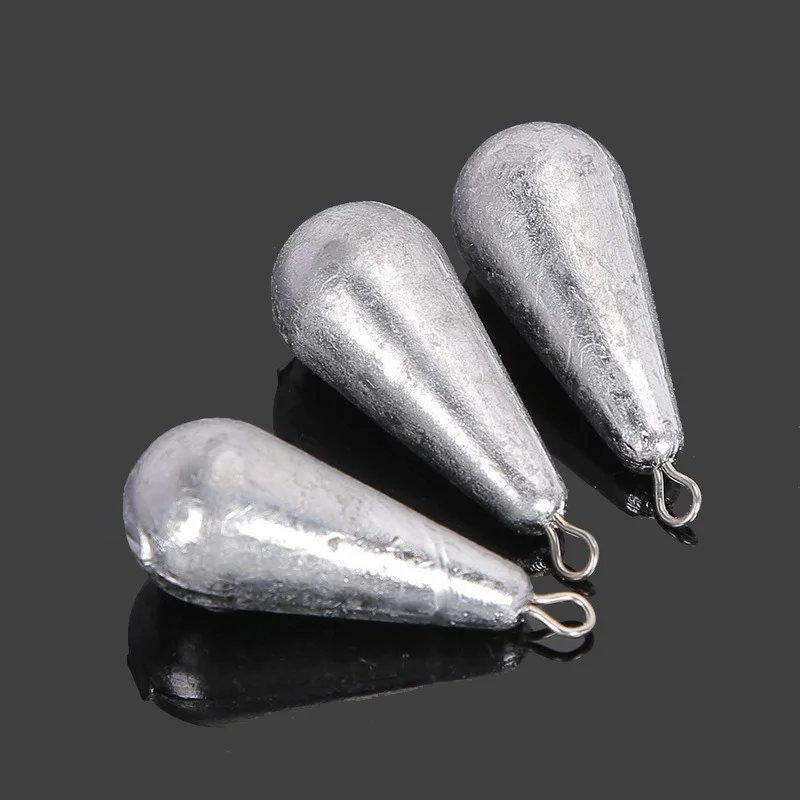 10 Stück 10g 15g 20g 30g 40g 50g 60g 70g 80g Angelgewichte Bleisinker Weitwurf-Angelsinker Tropfenförmiges Bleigewicht