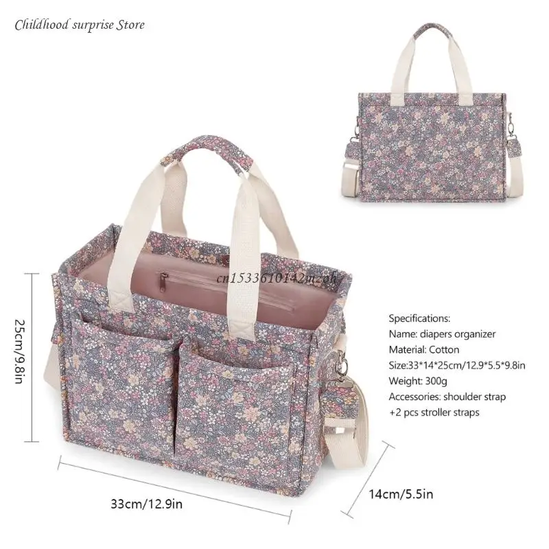 Spacious Mom Bag with Multifunctional Compartmens, Portable Storage Handbag Nappy Case for Travel & Daily Dropship