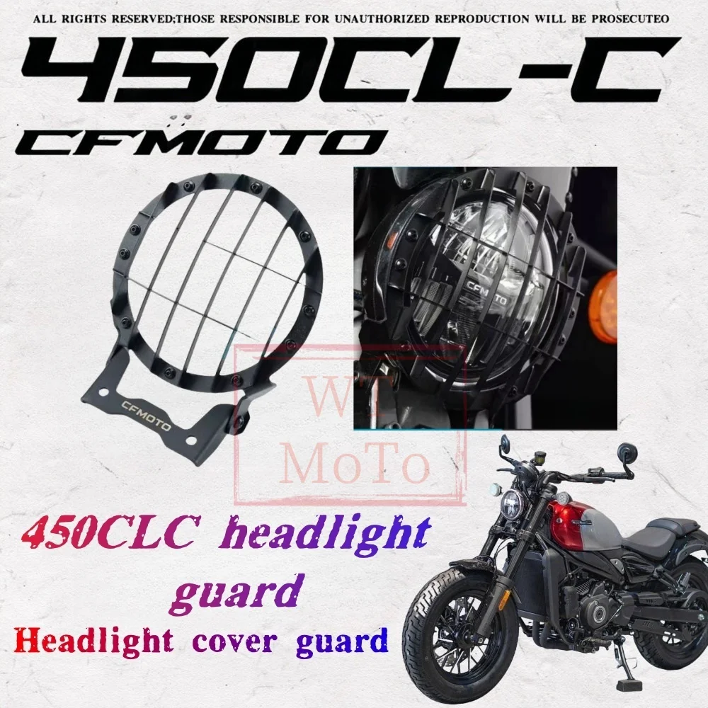 

FOR CFMOTO 450CLC headlight guard net headlight lamp cover shield custom protective cover