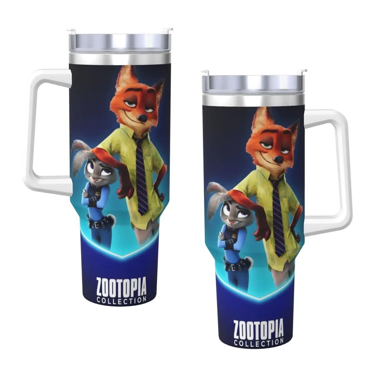 Stainless Steel Tumbler Zootopia Nick Judy Anime1 Coffee Mug Heat Preservation Hot Drinks Car Mugs Travelist Custom Water Bottle