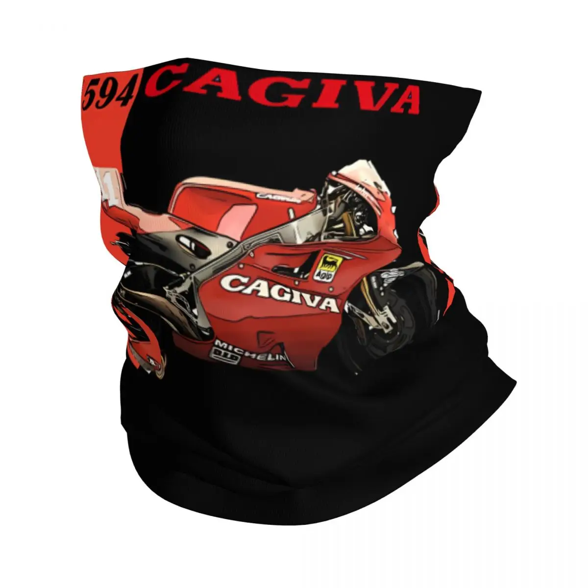 

Золотая Эра V 594 Cagiva 500 GP бандана Шея Гетры мотоцикл клуб Золотая колпачок шарф Многофункциональный головной убор