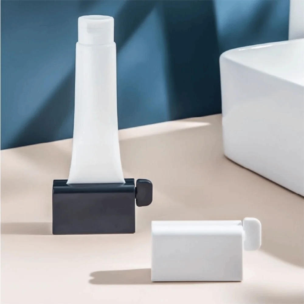 Silicone Base Toothpaste Squeezer Portable Efficient Usage Manual Cream Tube Extruder Rotatable Handle Manual Rotating