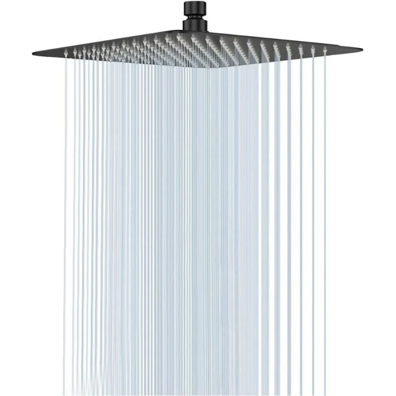 

Rain Shower head, High Flow Stainless Steel Square Rainfall ShowerHead, Waterfall Bath Shower Body Covering
