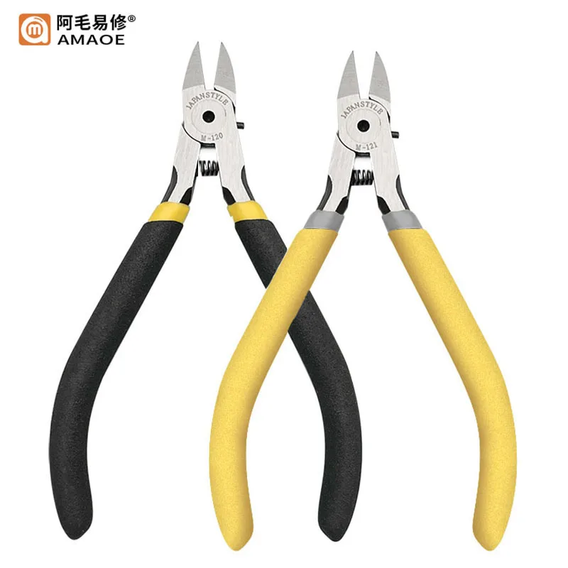 

Amaoe M-120 / M-121 5-inch Industrial-grade Chrome Vanadium Steel Slanting Nose Cutting Pliers For Mobile Phone Repair Hand Tool