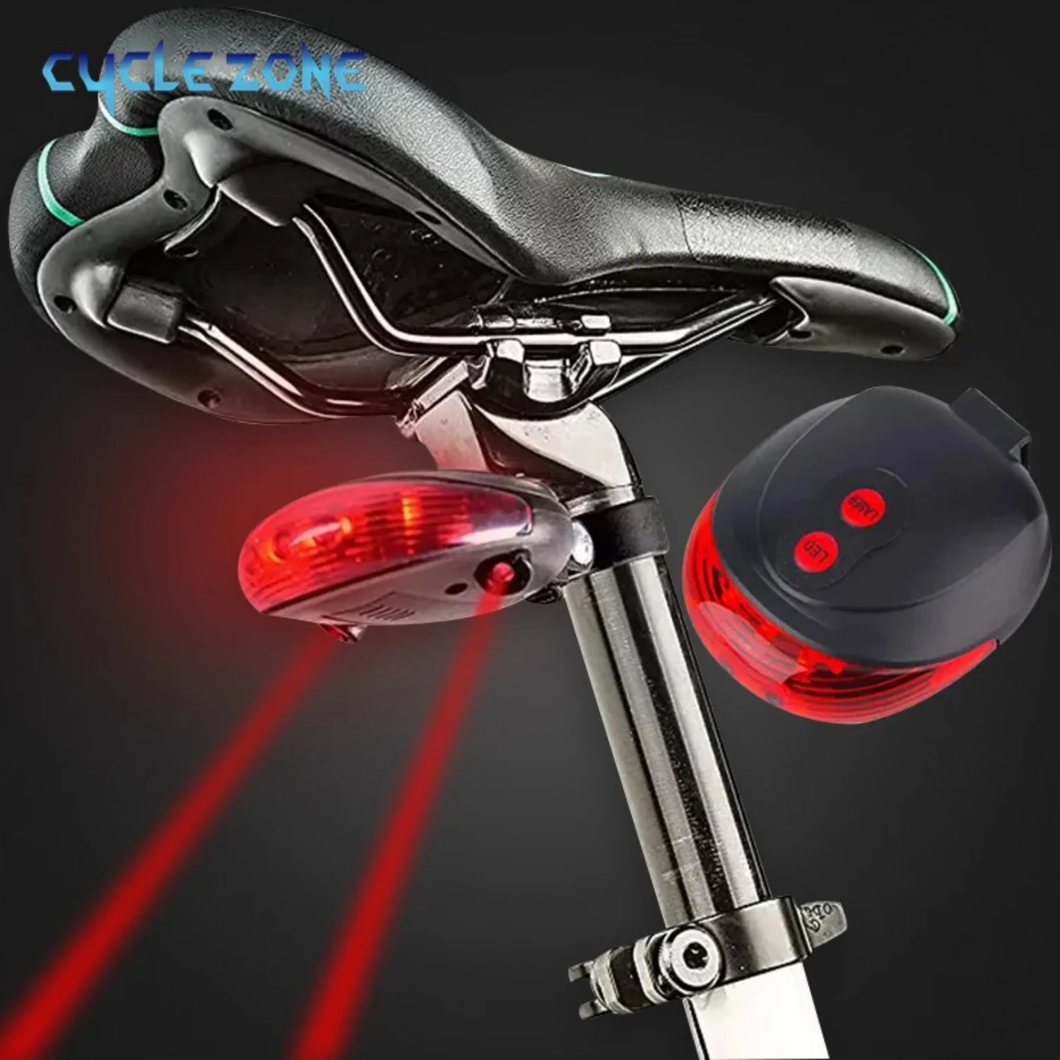 Bicycle Rear Light Red Tail Light  Laser Safety Warning Light Cycling Taillight Easy to Install Lantern  Bike Accessories