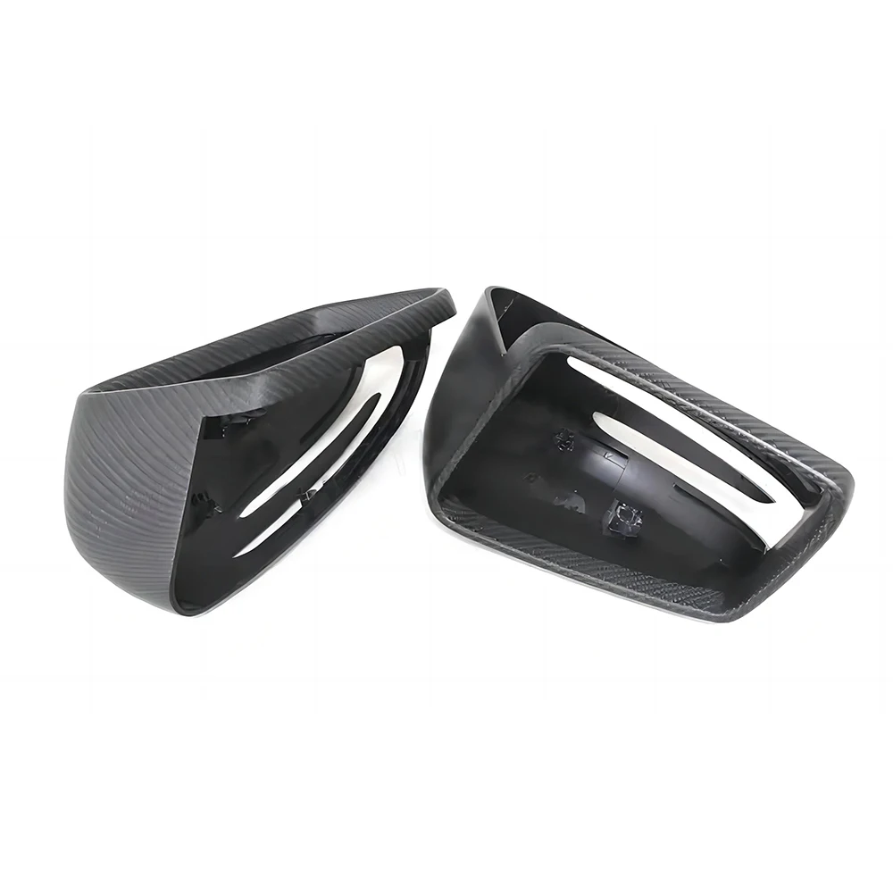 Replacement Rearview Side Mirror Covers Cap For Mercedes Benz W176 W246 W204 A B C Class Matte Carbon Fiber Shell