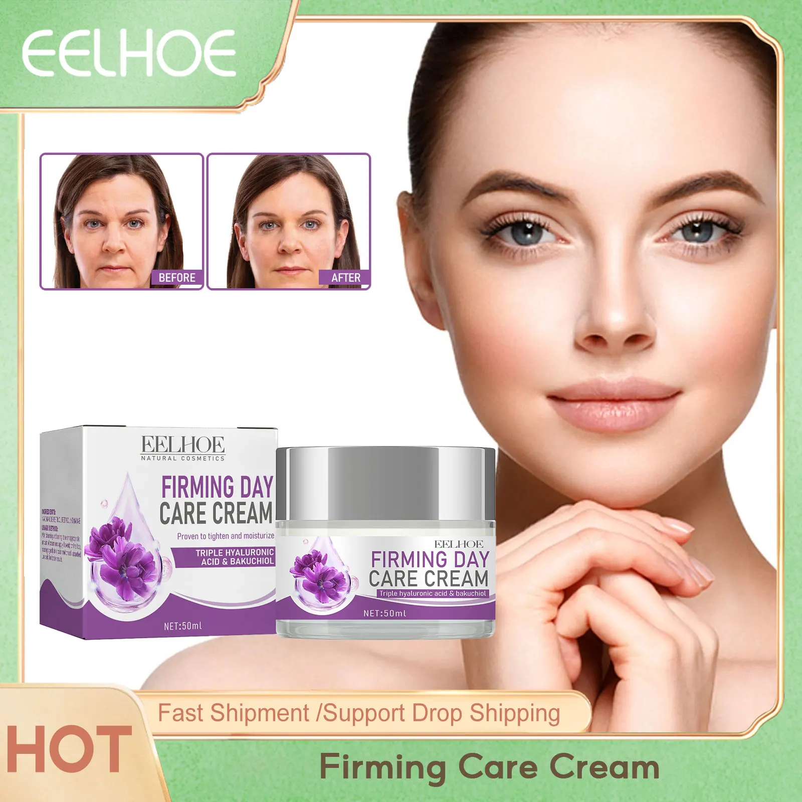 Smooth Skin Face Cream Anti-Wrinkle Lifting Cream for Face Moisturizer Brightening Fade Fine Lines Anti-Aging Serum Skin White