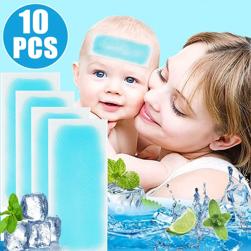 

2-10Pcs Fever Cooling Patches Forehead Strips Ice Cooling Sheet Sticker for Baby Children Adult Headache Pain Relieve Patch