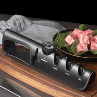 Professional Knife Sharpener Kit 4 Stage Angle Adjustable System for Kitchen Scissors Chef Knives Whetstone Non Slip Base Heavy