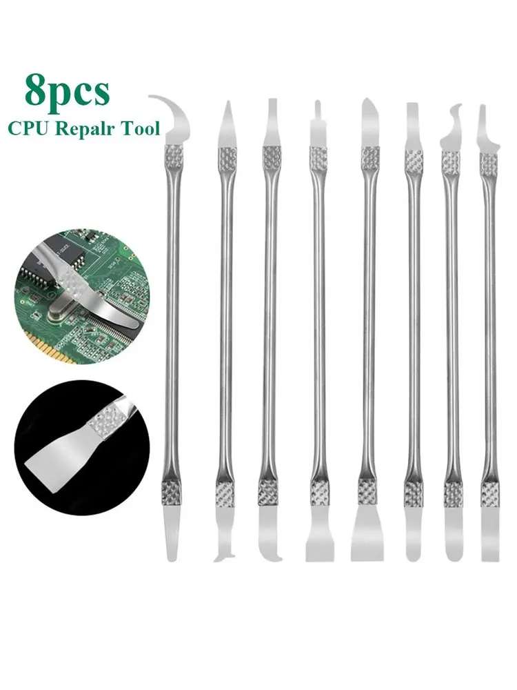 8 pièces de couteaux ultra-fins pour puces IC, lames de démontage de la carte mère, nettoyant pour colle UV, outils de réparation de téléphone
