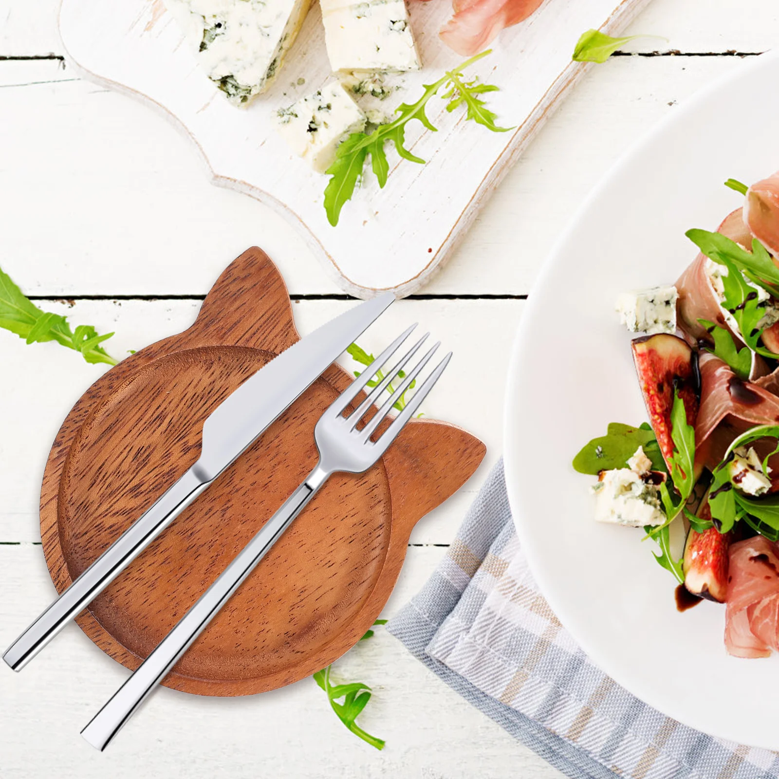 

Spatula Spoon Delicate Solid Small Snack Kitchen Accessories Bracket For Coffee Shop Home Use Food Barbecue Serving Plate Bread