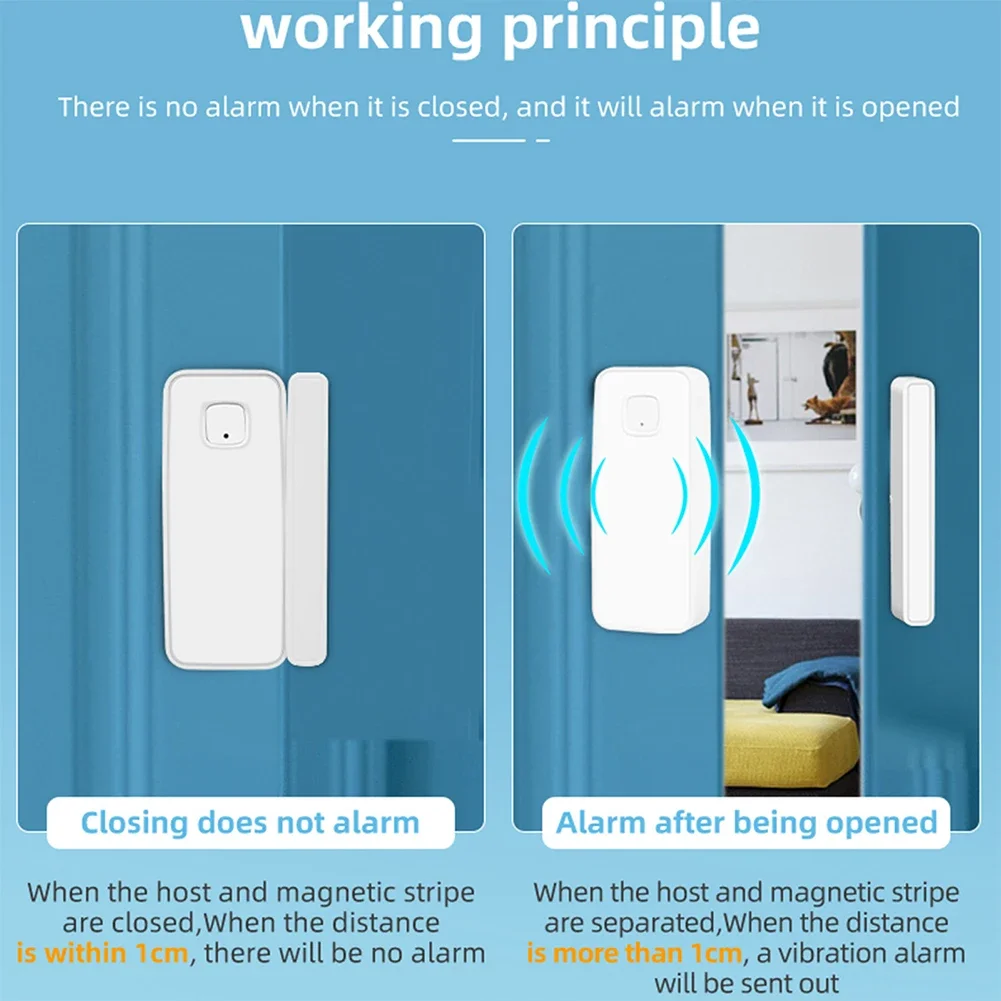 Für Tuya Für Smart Tür Magnet Alarm Erkennen Innentemperatur Und Luftfeuchtigkeit 2 In 1 Smart Sensor