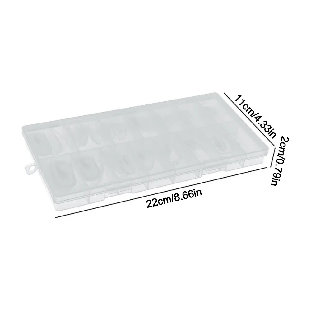 أشكال أظافر على شكل نعش، أطراف أظافر رفيعة للغاية بدون أثر، وصلات شفافة على شكل اللوز، أظافر صناعية على الوجهين #6