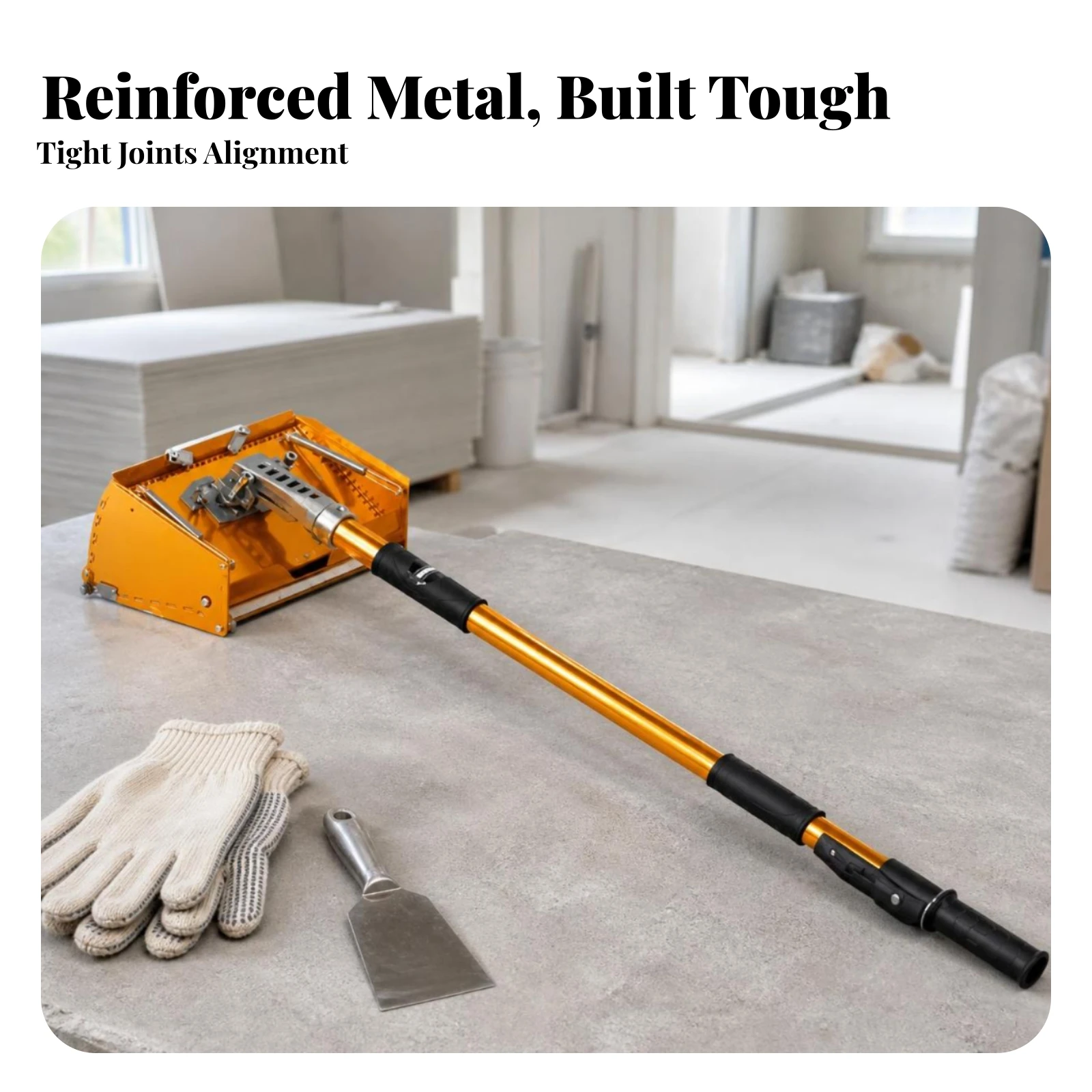 Plastering Tool Robust Wall Plastering Tool with Telescoping Handle Drywall Flat Box with Extendable Handle Adjustable Height
