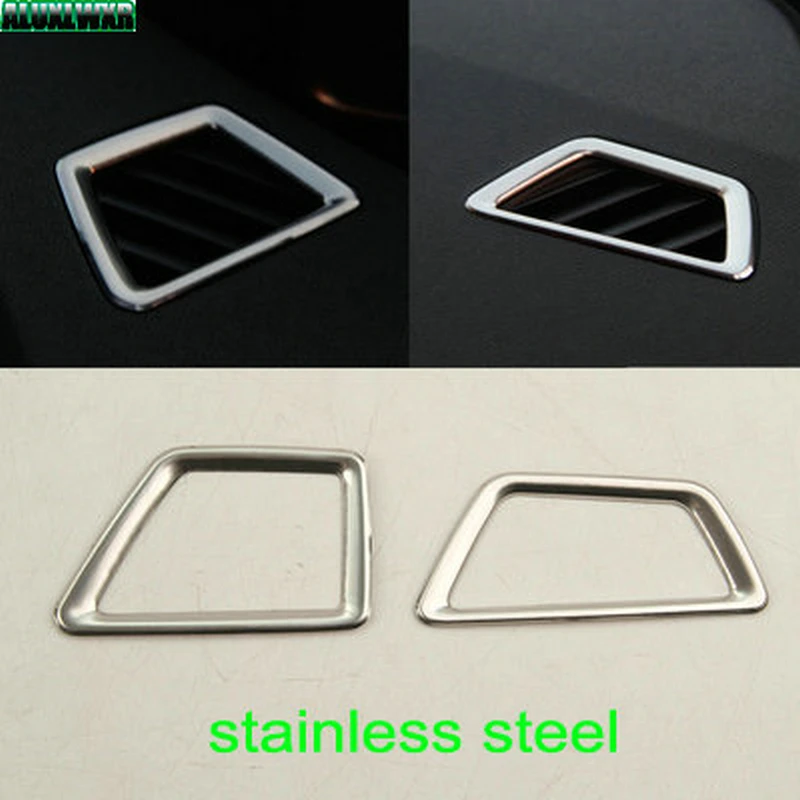 

Stainless Steel Car Front Air Conditioner Outlet Decoration Covers Trim Car Styling Fit for 2016 2017 Peugeot 4008 5008 3008 GT