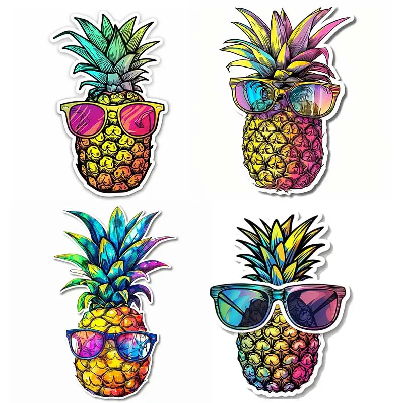 Pineapple with Sunglasses Sticker Wall Sticker Home Decoration Decals for Refrigerator Kitchen Living Room Walls Decor S388