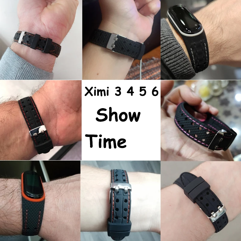 Strap For Mi band 7 6 5 Bracelet Sport belt Silicone watchband replacement Smartwatch bracelet for Xiaomi mi band 3 4 5 6 strap