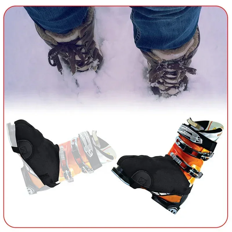 Windproof Isolado Ski Boot Covers, Dual Skate Snowshoe Covers, Poliéster Boot Covers, Acessórios Esportivos Quentes, Inverno