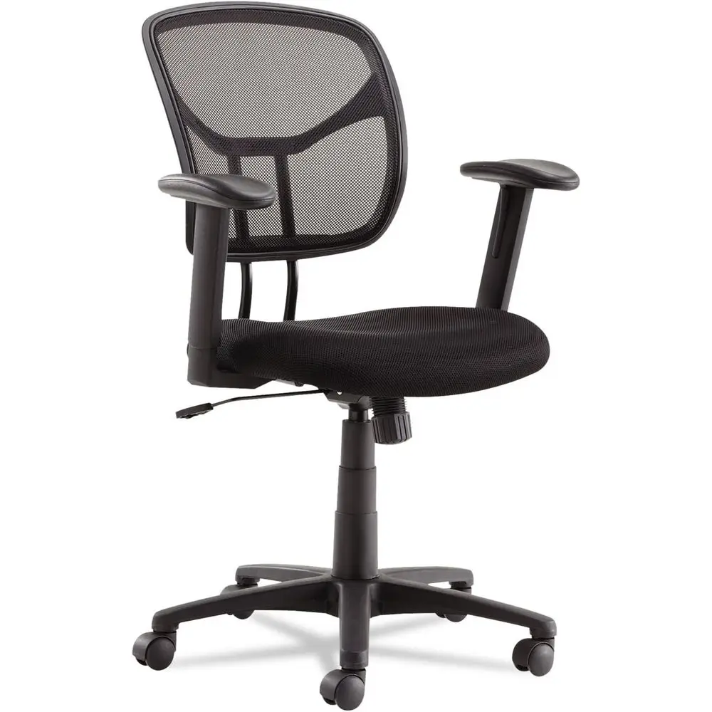 

Swivel/Mesh Task Chair with Adjustable Arms, Supports Up to 250 Lb, 17.72" to 22.24" Seat Height, Black