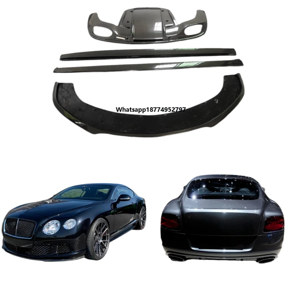 Carbon Fiber Body Kit for 12-14 Continental GT 4.0 Upgrade, Front Lip, Rear Diffuser, Side Skirt Customized Car Kit