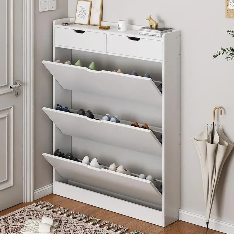 Ultra-Thin Flip-Flop Shoe Cabinet for Home Entrance 17cm Simple Modern Large Capacity Economic Storage Organizer Shoe Rack