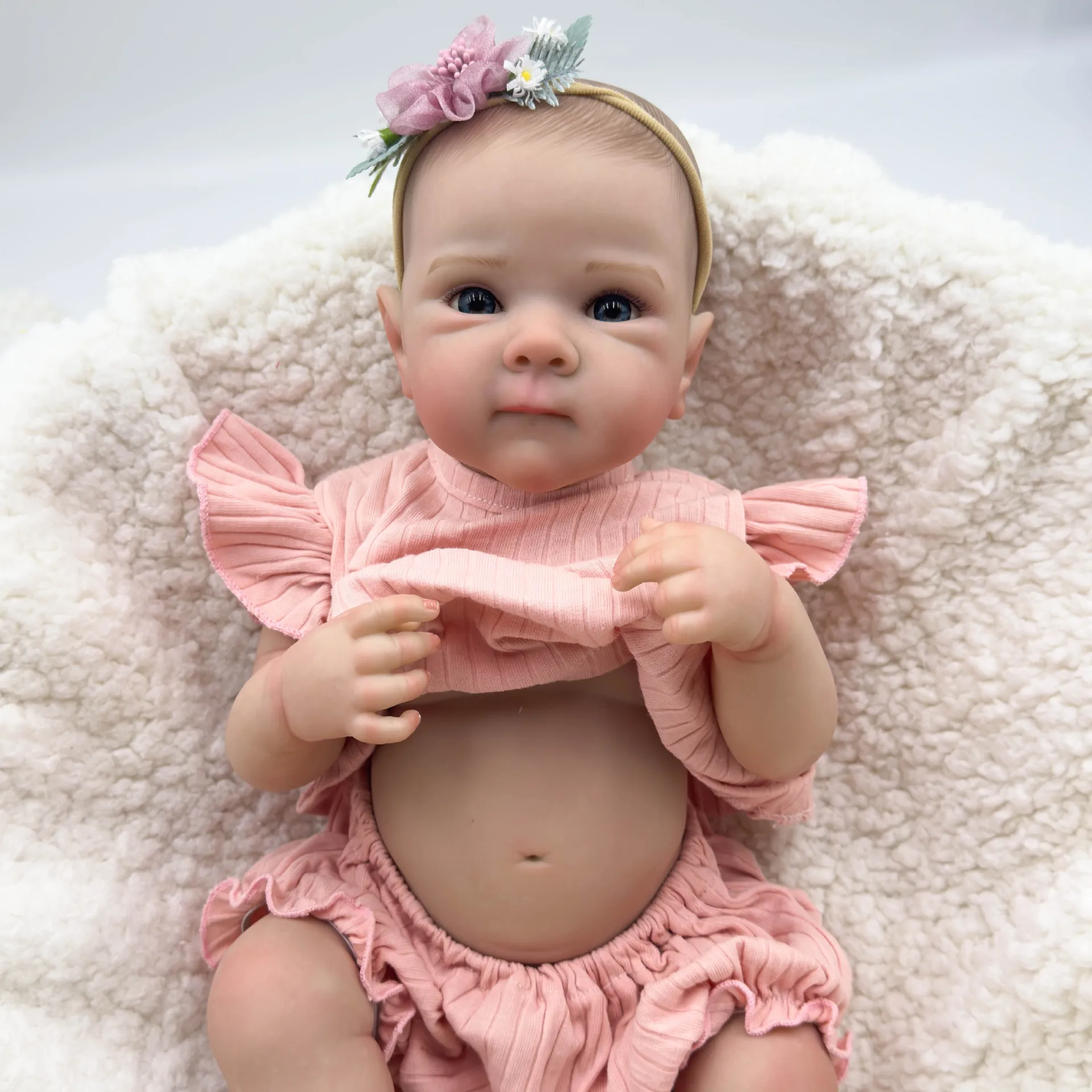 

18inch Bettie Reborn Baby Girl and Boy Whole Body Silicone Vinyl With Painted Hair Handmade Lifelike Real Bebe Reborn