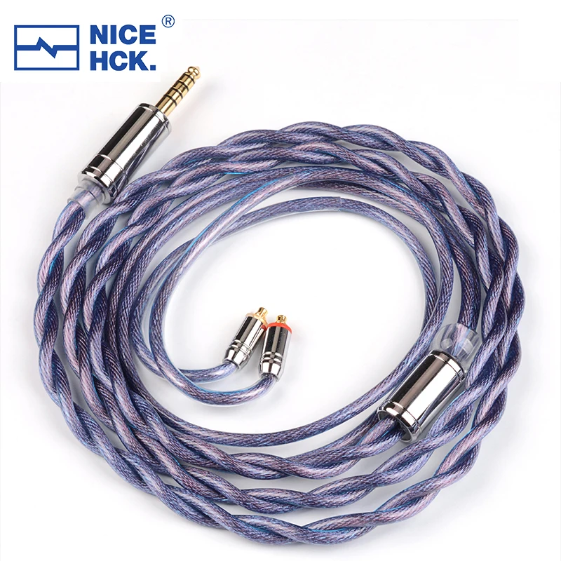 

NiceHCK PurpleGem сменный HIFI провод 7N OCC + посеребренный OCC кабель для наушников 4,4 мм MMCX/0,78 мм 2Pin для IEM Rinko S12 Pro Kima