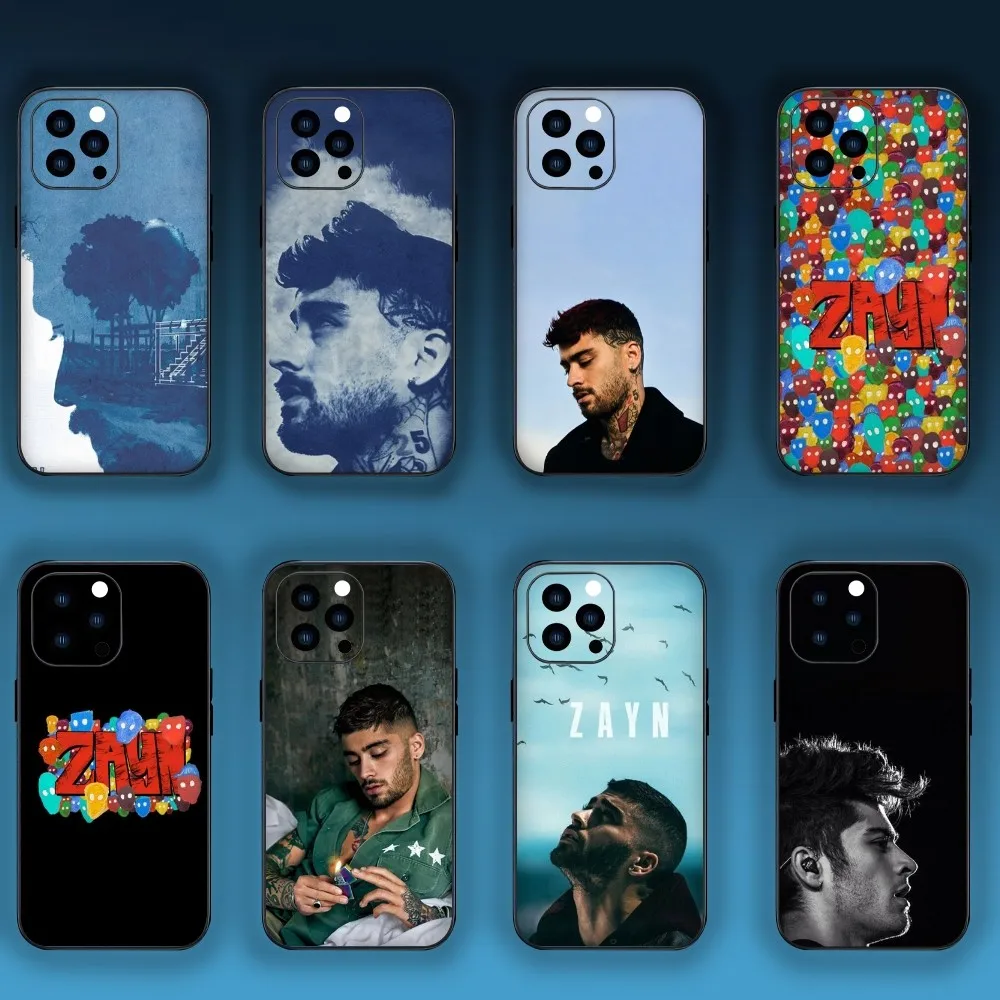 Singer Zayn Malik Phone Case For iPhone Mini 11 12 13 Plus Pro Max 14 15 XR XS Black Shell