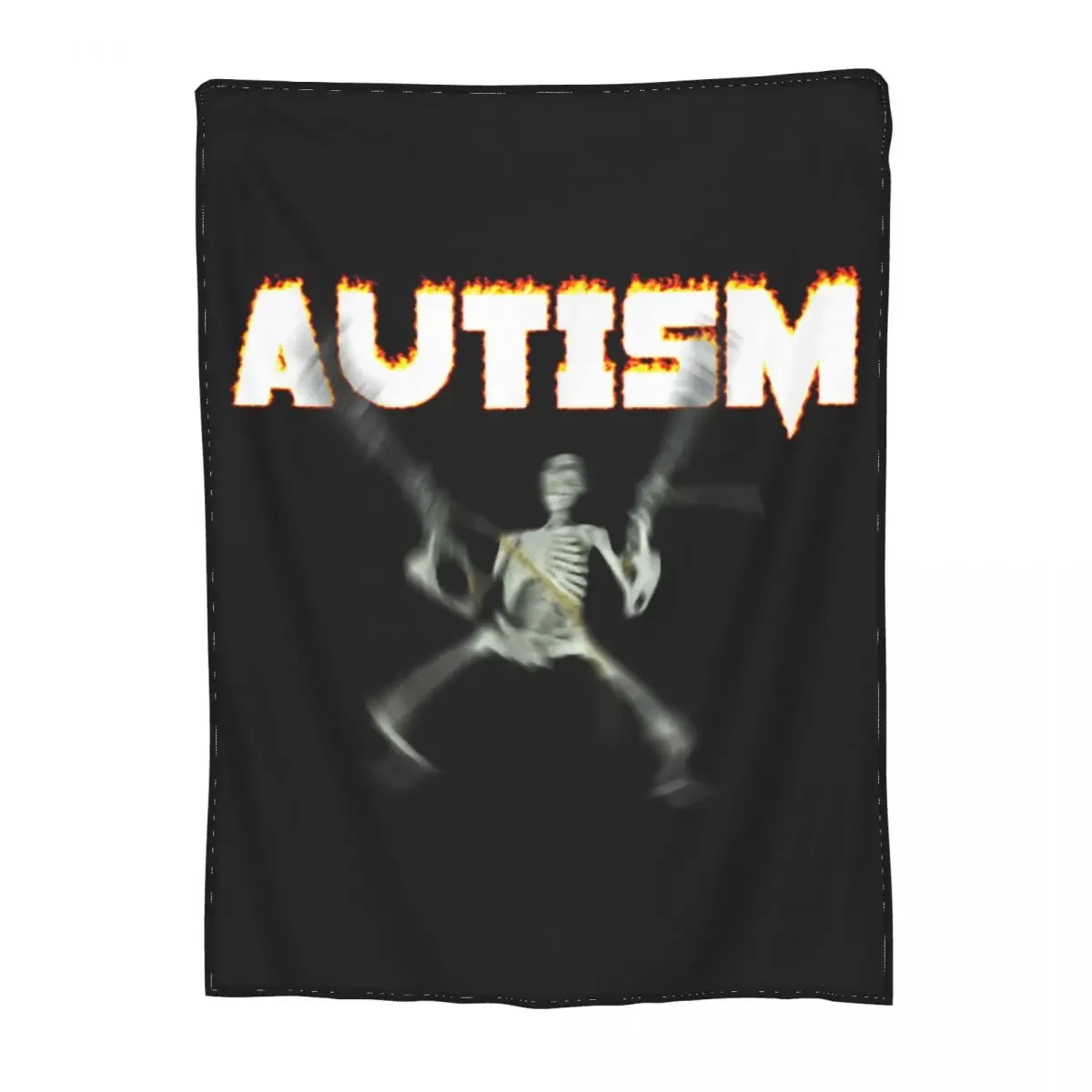 Autism Skeleton Meme Blankets Coral Fleece Plush Textile Decor Lightweight Thin Throw Blanket for Sofa Office Bedding Throws